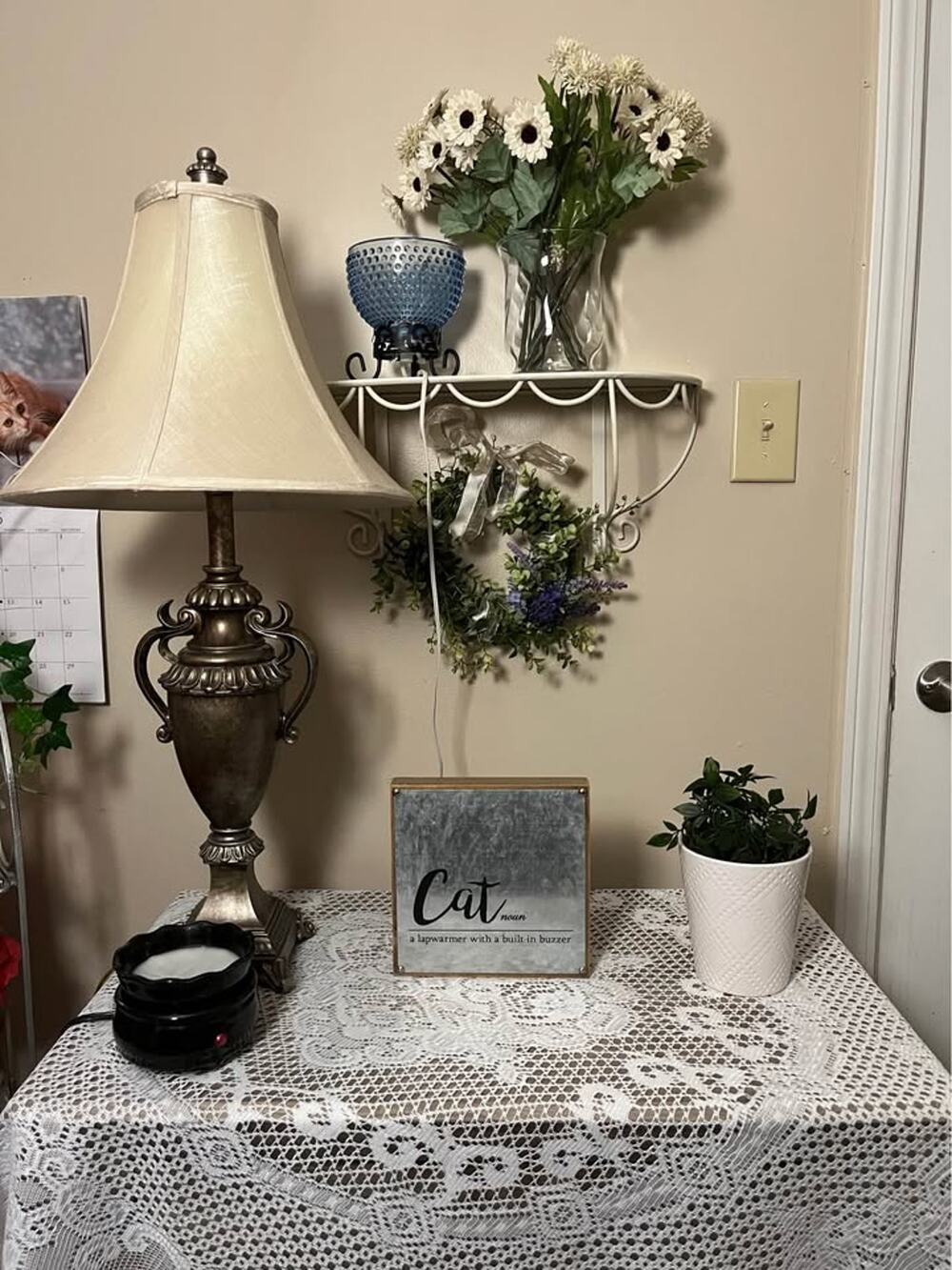 Cat Definition Metal & Wood Farmhouse Sign ~8 inches